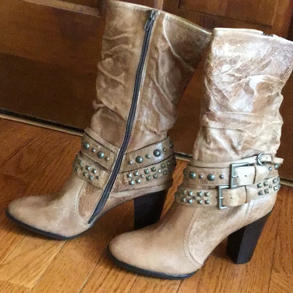 New camel western boots